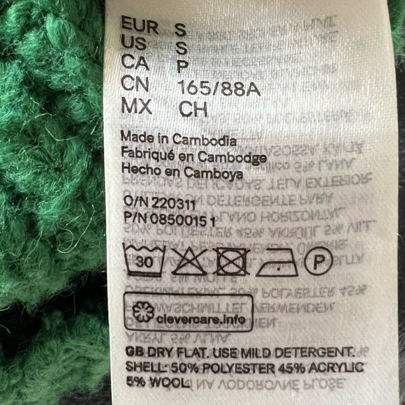 H&M Chunky Green Sweater Size Small C0078 - Picture 7 of 8